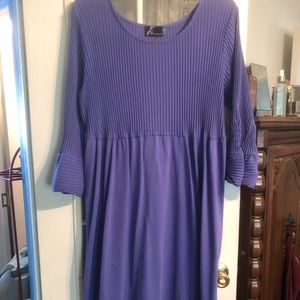 Beautiful comfortable purple dress  bell sleeves